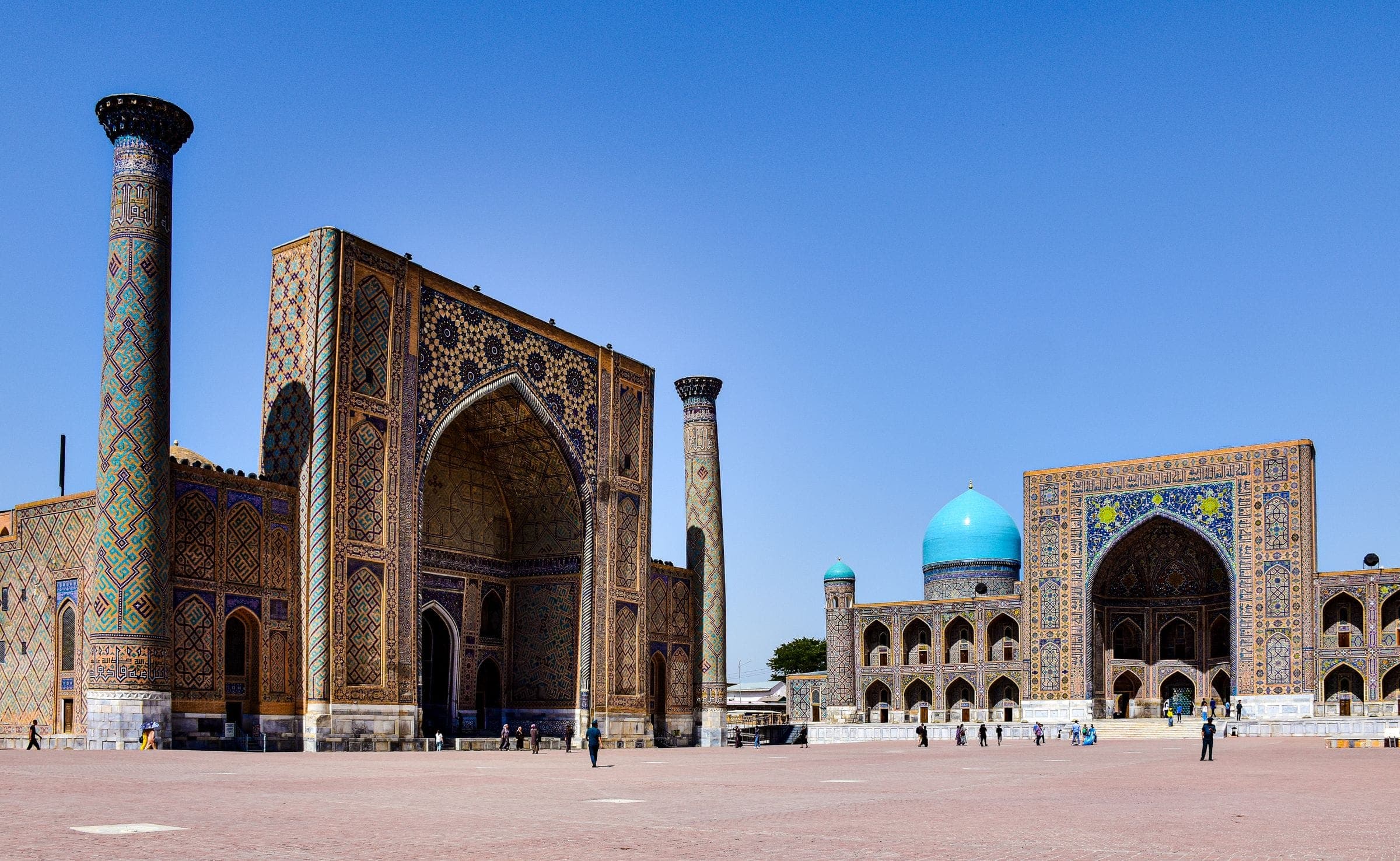 Registan under a blue sky