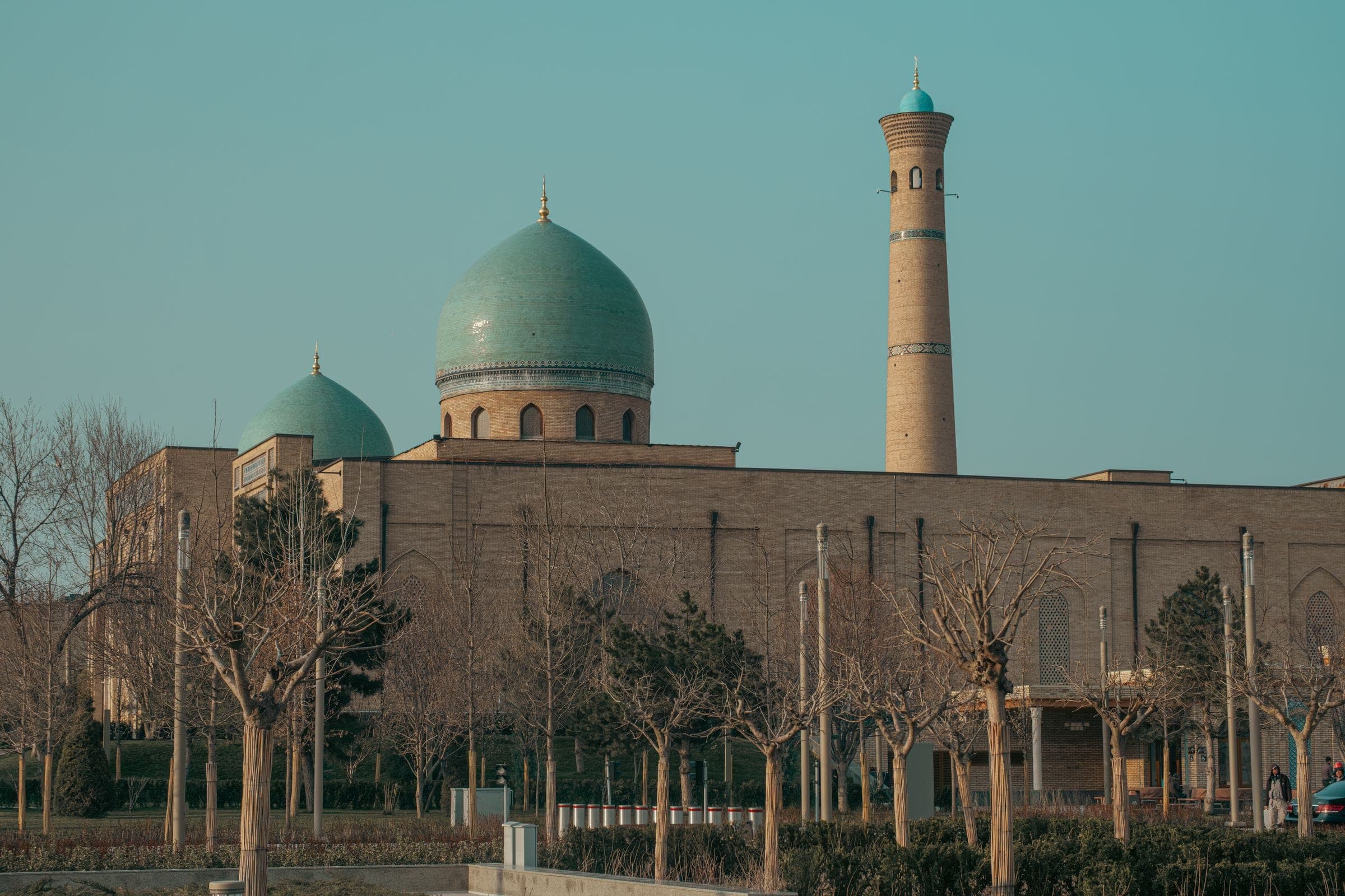 Mosque with blue domes